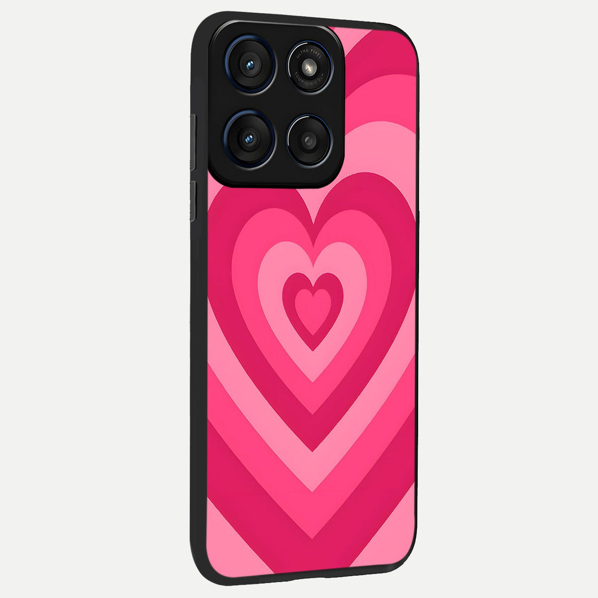 Layered Love Hearts back cover For Moto Edge 60 slim fit glass case with vibrant aesthetic design