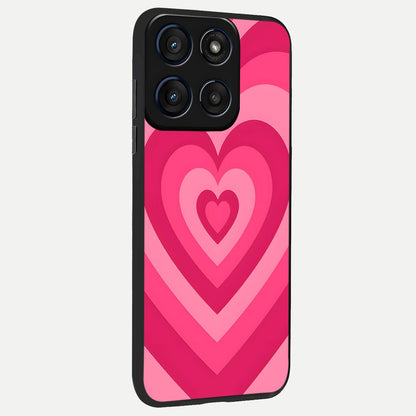  Layered Love Hearts back cover For Moto Edge 60 slim fit glass case with vibrant aesthetic design