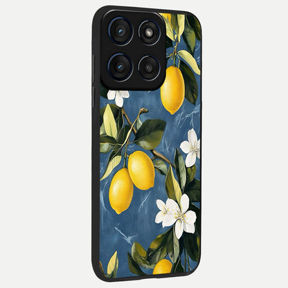  Lemon Dream Garden back cover For Moto Edge 60 slim fit glass case with vibrant aesthetic design