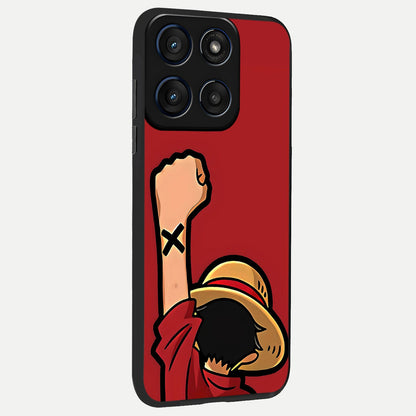  Luffy X Spirit back cover For Moto Edge 60 slim fit glass case with vibrant aesthetic design