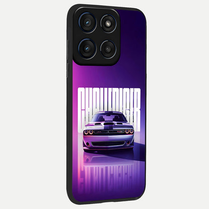  Midnight Muscle Ride back cover For Moto Edge 60 slim fit glass case with vibrant aesthetic design