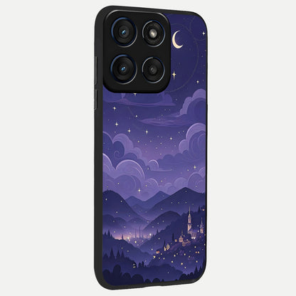  Minimal Night View back cover For Moto Edge 60 slim fit glass case with vibrant aesthetic design