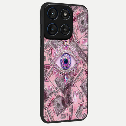  Money Eye Luxe back cover For Moto Edge 60 slim fit glass case with vibrant aesthetic design