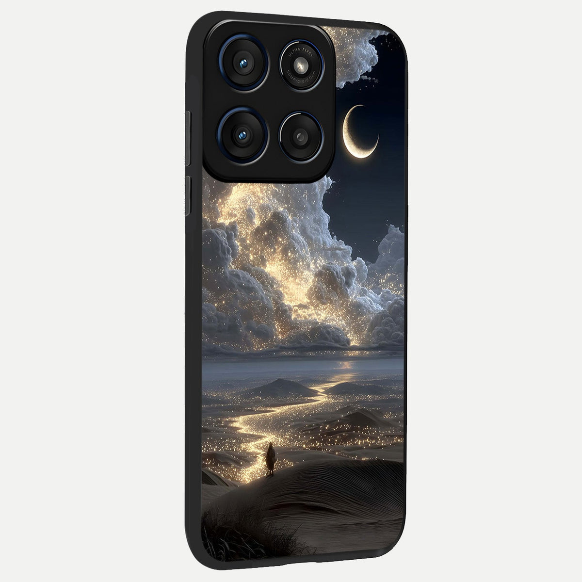  Moonlight Spark Path back cover For Moto Edge 60 slim fit glass case with vibrant aesthetic design