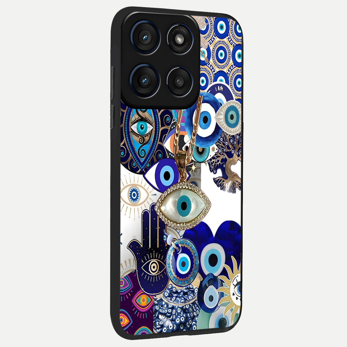  Mystic Charm Eye back cover For Moto Edge 60 slim fit glass case with vibrant aesthetic design