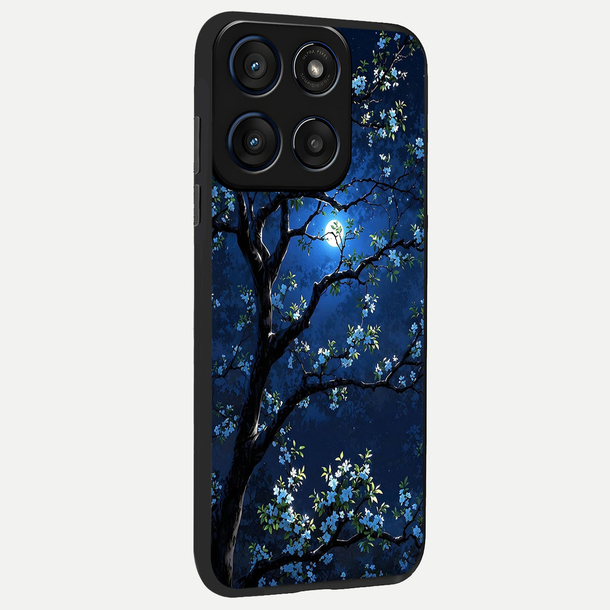  Mystic Floral Night back cover For Moto Edge 60 slim fit glass case with vibrant aesthetic design