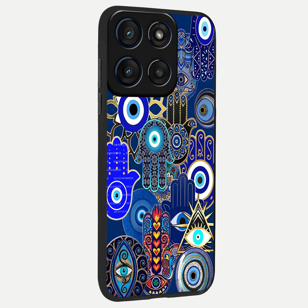  Mystic Palm Guard back cover For Moto Edge 60 slim fit glass case with vibrant aesthetic design