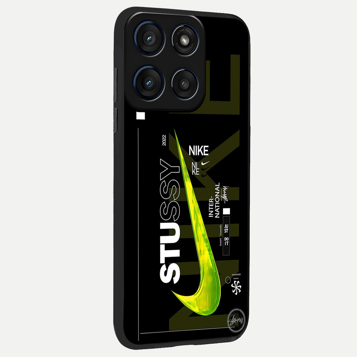  Neon Street Edition back cover For Moto Edge 60 slim fit glass case with vibrant aesthetic design