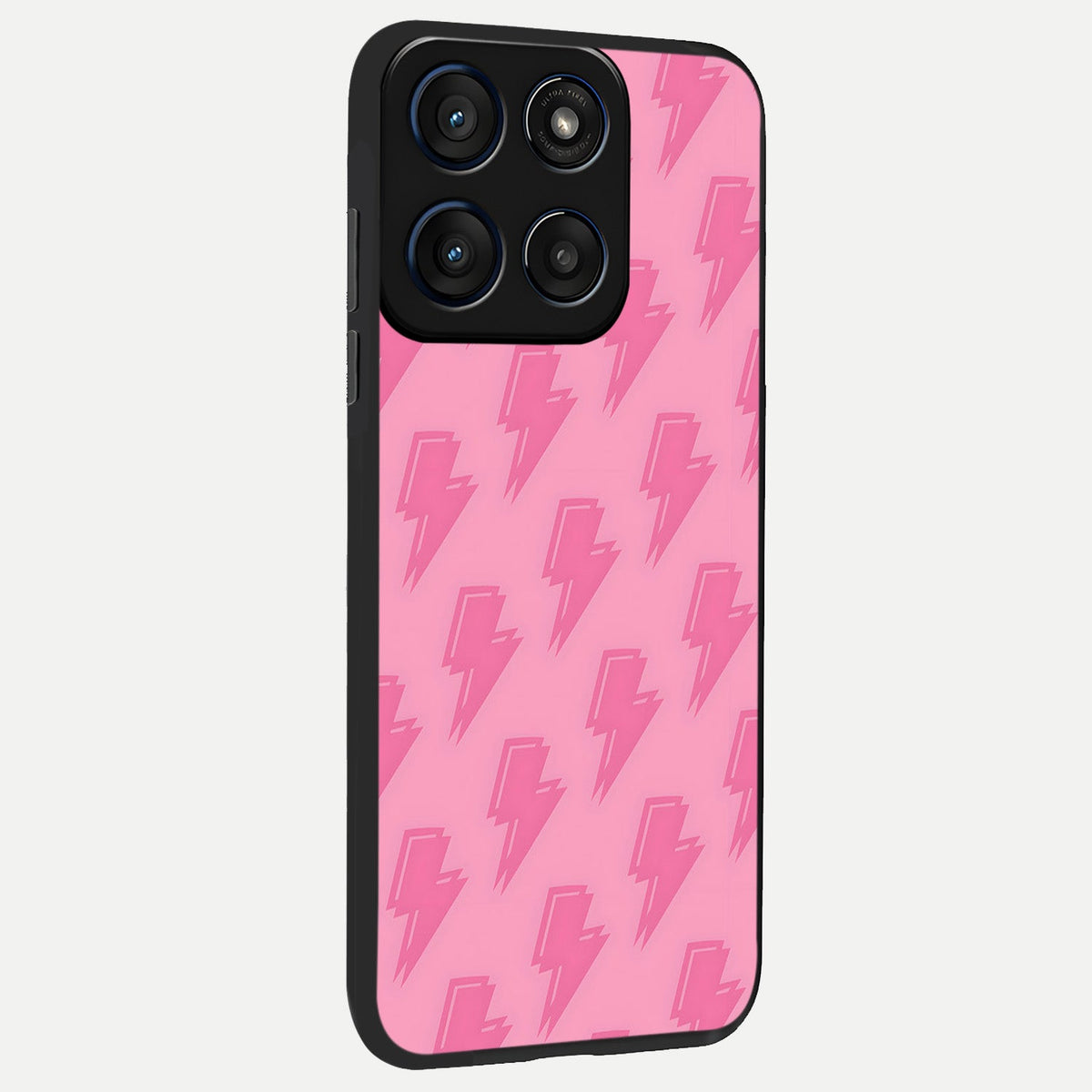  Pink Moo Magic back cover For Moto Edge 60 slim fit glass case with vibrant aesthetic design