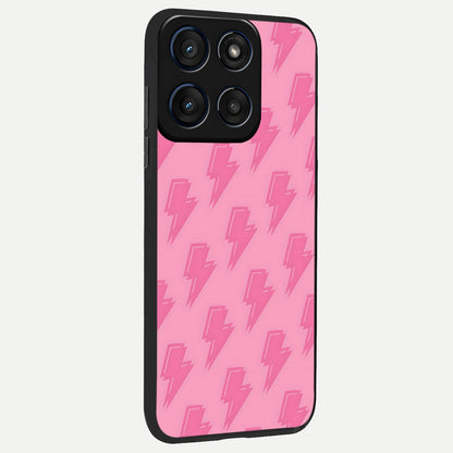 Pink Moo Magic back cover For Moto Edge 60 slim fit glass case with vibrant aesthetic design