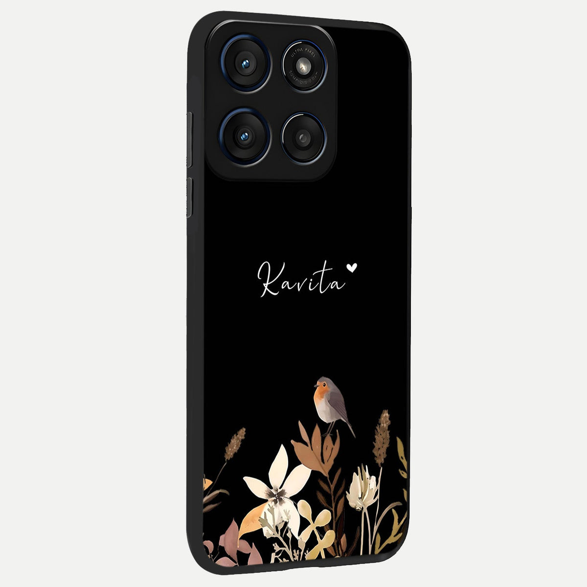  Quiet Garden Tune Custom Name back cover For Moto Edge 60 slim fit glass case with vibrant aesthetic design