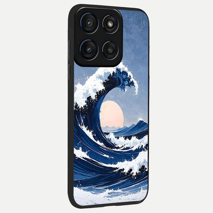 Rising Tide Power back cover For Moto Edge 60 slim fit glass case with vibrant aesthetic design