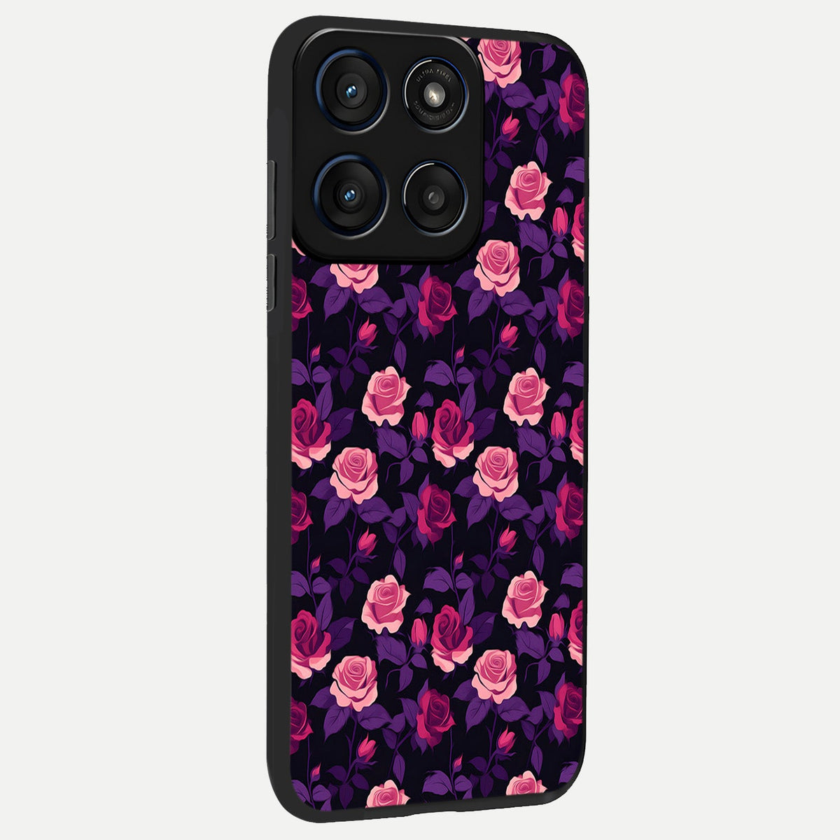  Rose Garden Twilight back cover For Moto Edge 60 slim fit glass case with vibrant aesthetic design