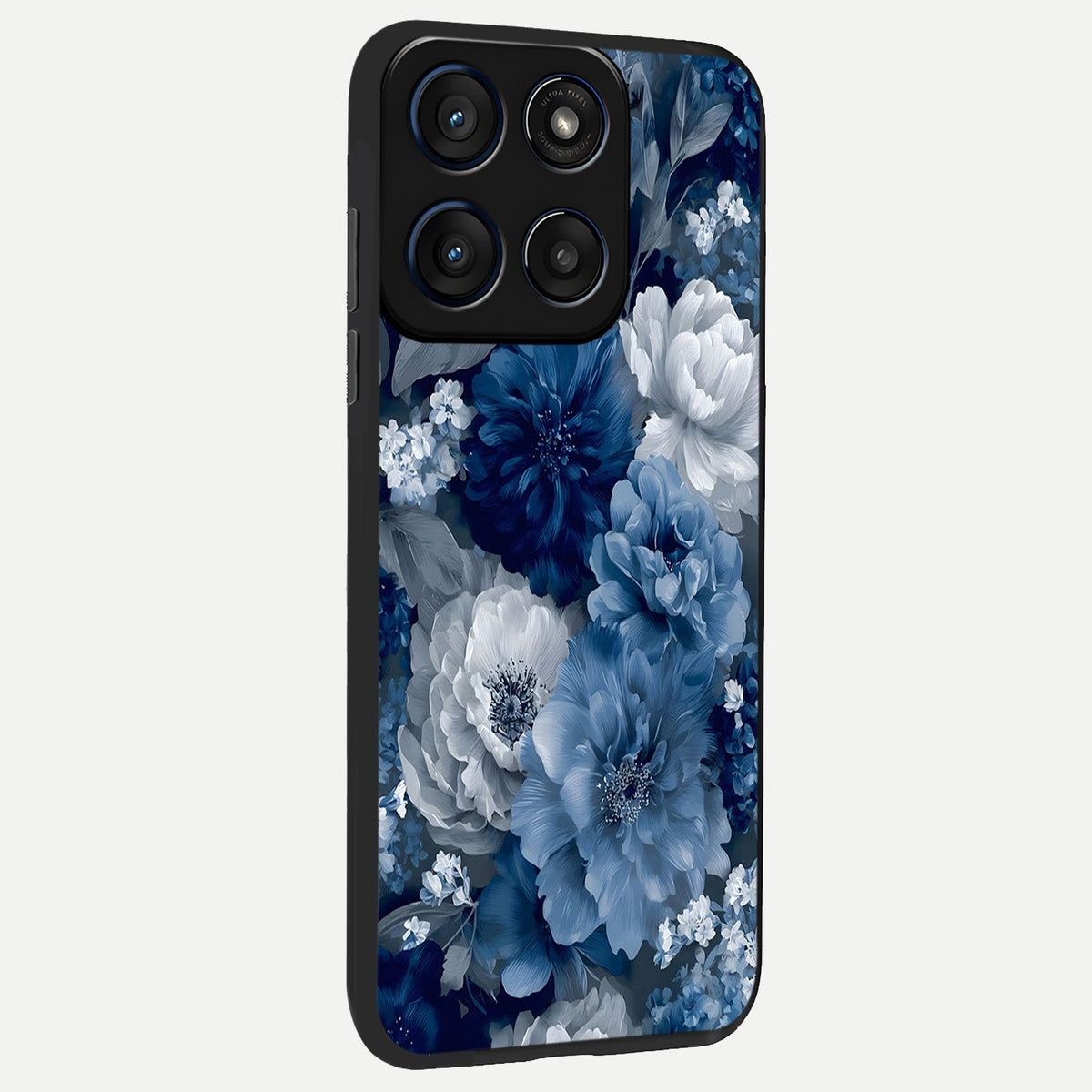  Royal Bloom Garden back cover For Moto Edge 60 slim fit glass case with vibrant aesthetic design