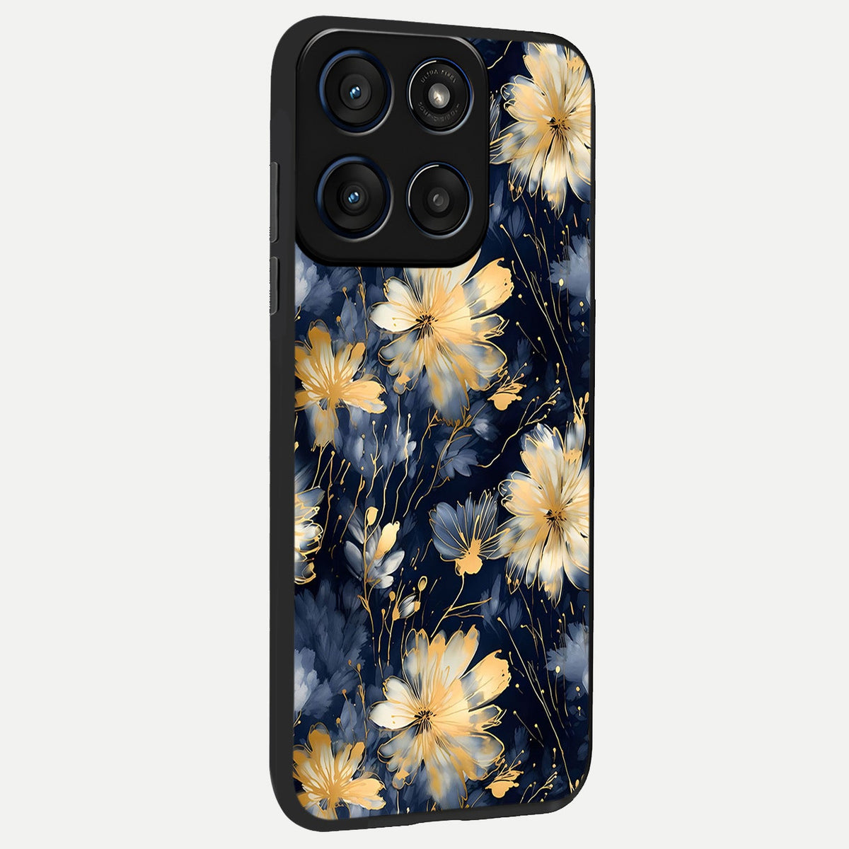  Royal Petal Dream back cover For Moto Edge 60 slim fit glass case with vibrant aesthetic design