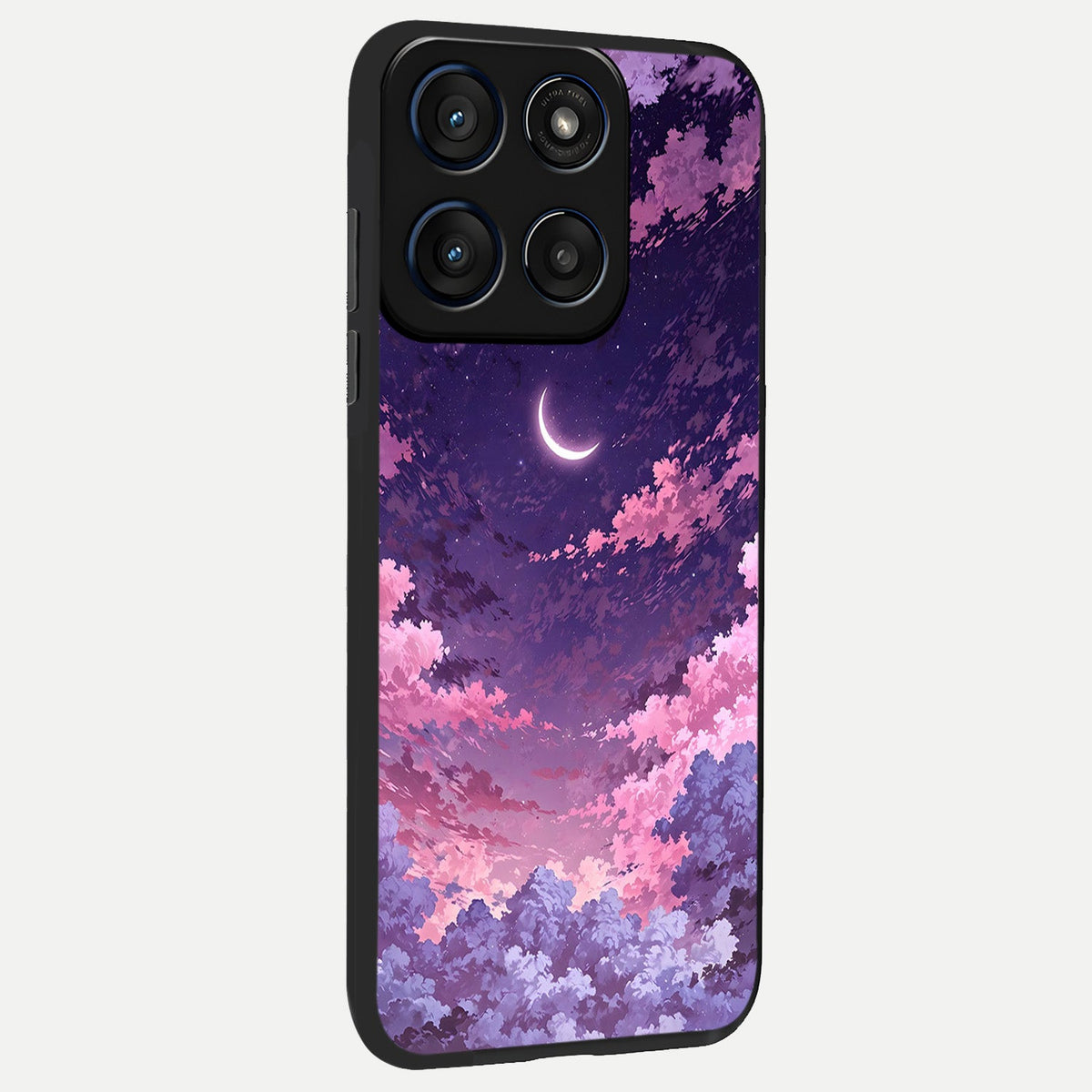  Sky Drift Clouds back cover For Moto Edge 60 slim fit glass case with vibrant aesthetic design