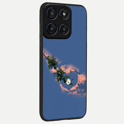  Sky Under Tree back cover For Moto Edge 60 slim fit glass case with vibrant aesthetic design