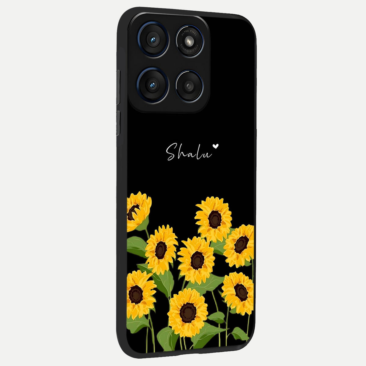  Sunflower Sky Bloom back cover For Moto Edge 60 slim fit glass case with vibrant aesthetic design
