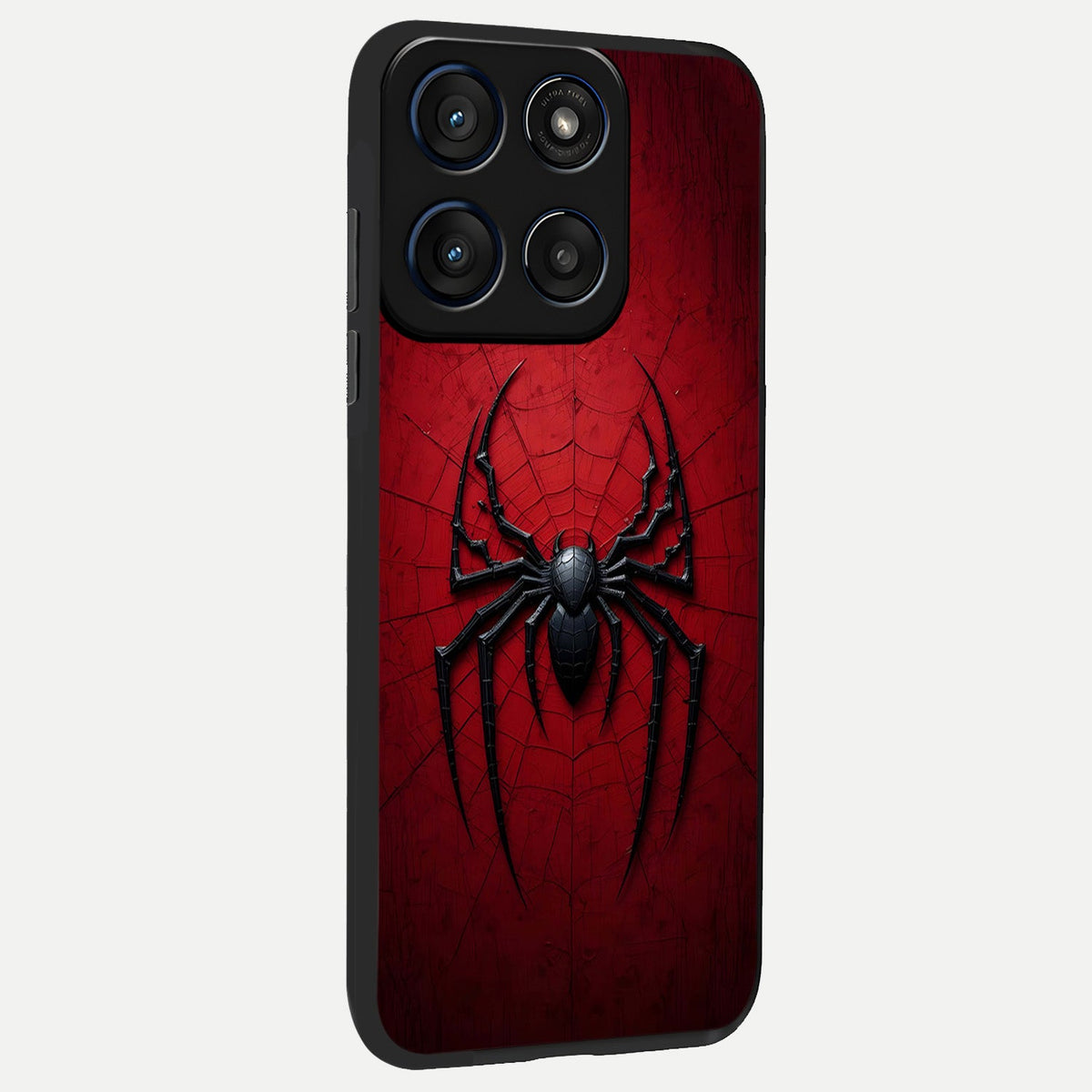  Superhero Web Emblem back cover For Moto Edge 60 slim fit glass case with vibrant aesthetic design