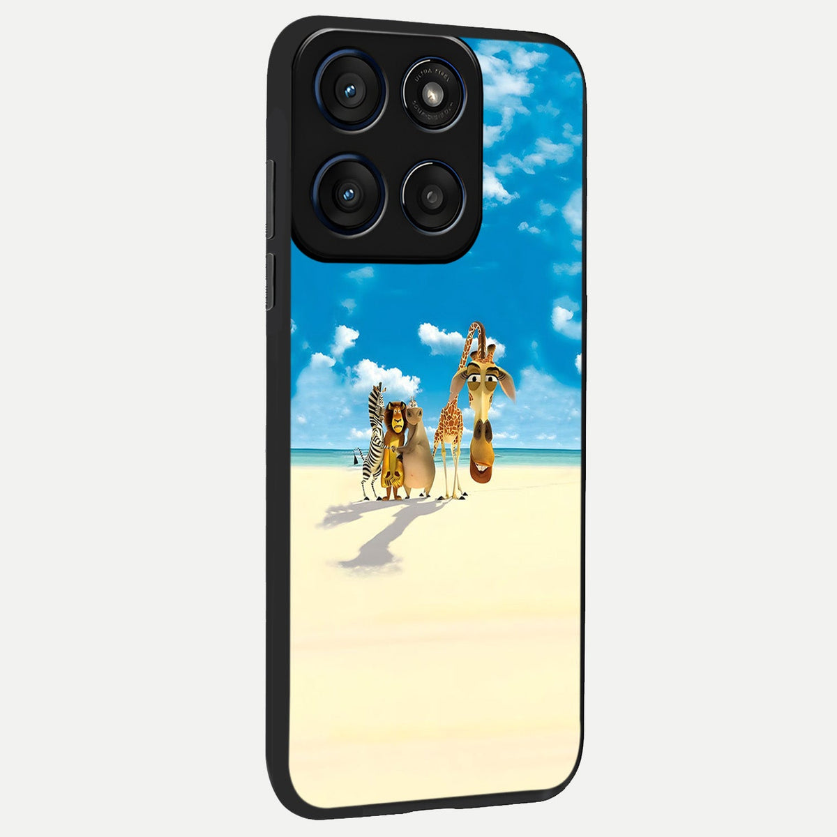  Tropical Fun Squad back cover For Moto Edge 60 slim fit glass case with vibrant aesthetic design