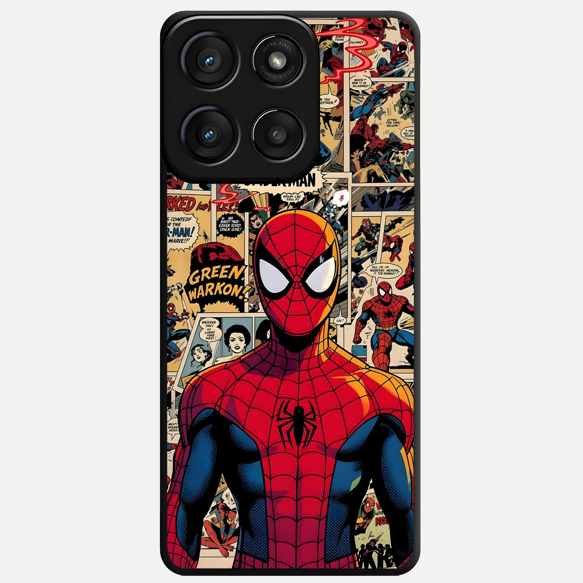  Aesthetic Spider Glass Case For Moto Edge 60 Fusion back cover – full design glossy printed glass finish