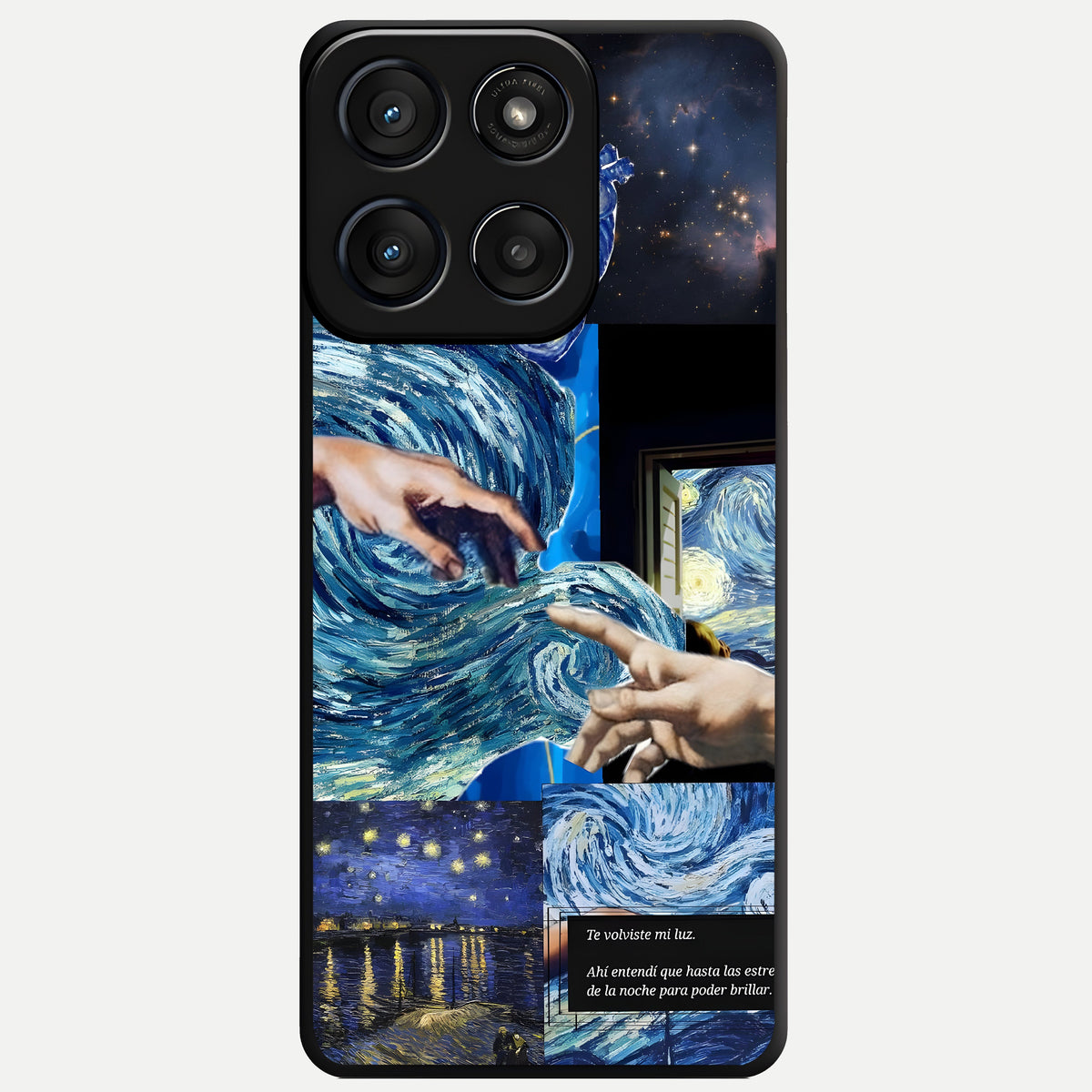  Aesthetic Vando Hands Glass Case For Moto Edge 60 Fusion back cover – full design glossy printed glass finish