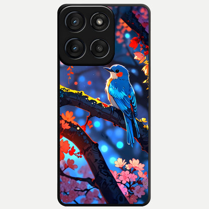  Blooming Water Drift Glass Case For Moto Edge 60 Fusion back cover – full design glossy printed glass finish