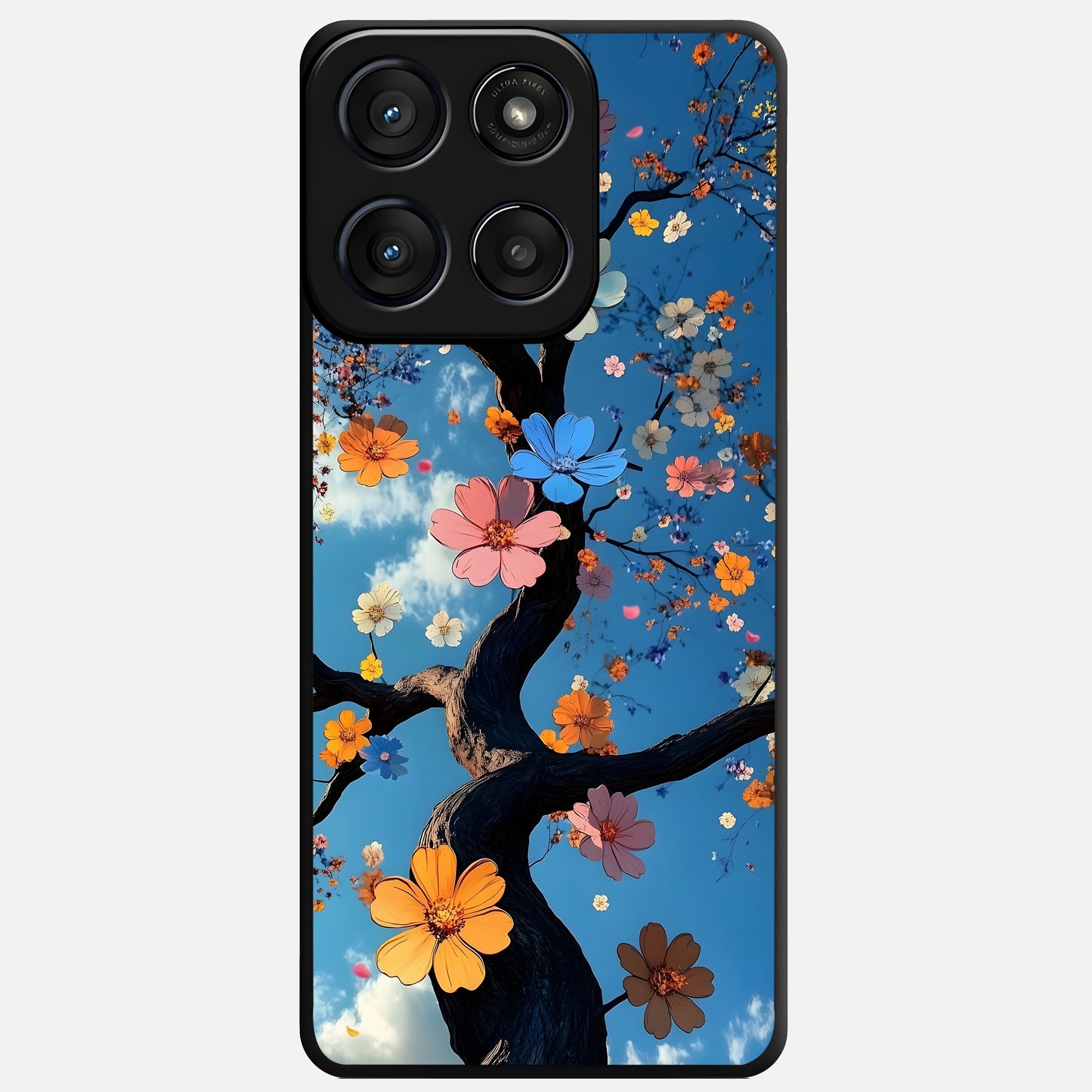  Blossom Dream Sky Glass Case For Moto Edge 60 Fusion back cover – full design glossy printed glass finish