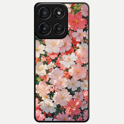  Blush Bloom Field Glass Case For Moto Edge 60 Fusion back cover – full design glossy printed glass finish