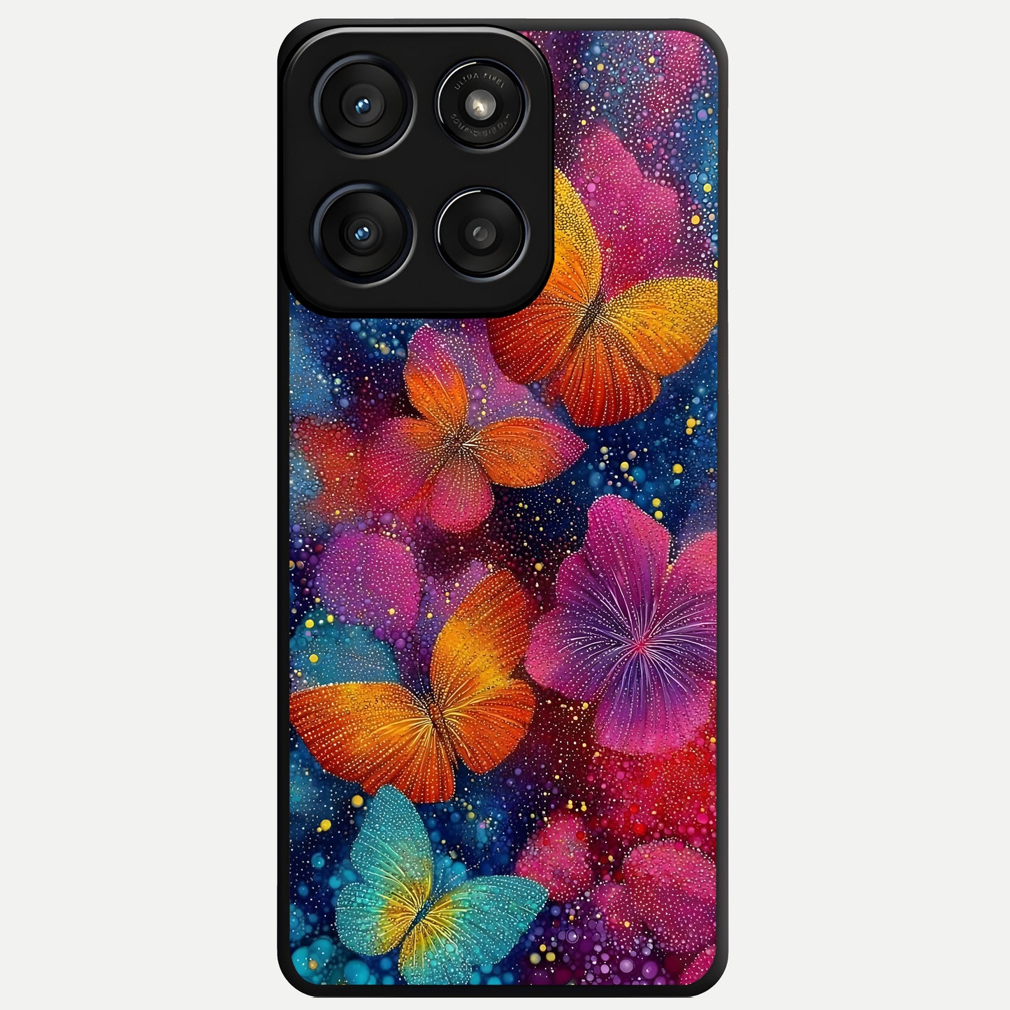  Butterfly Dream Mist Glass Case For Moto Edge 60 Fusion back cover – full design glossy printed glass finish