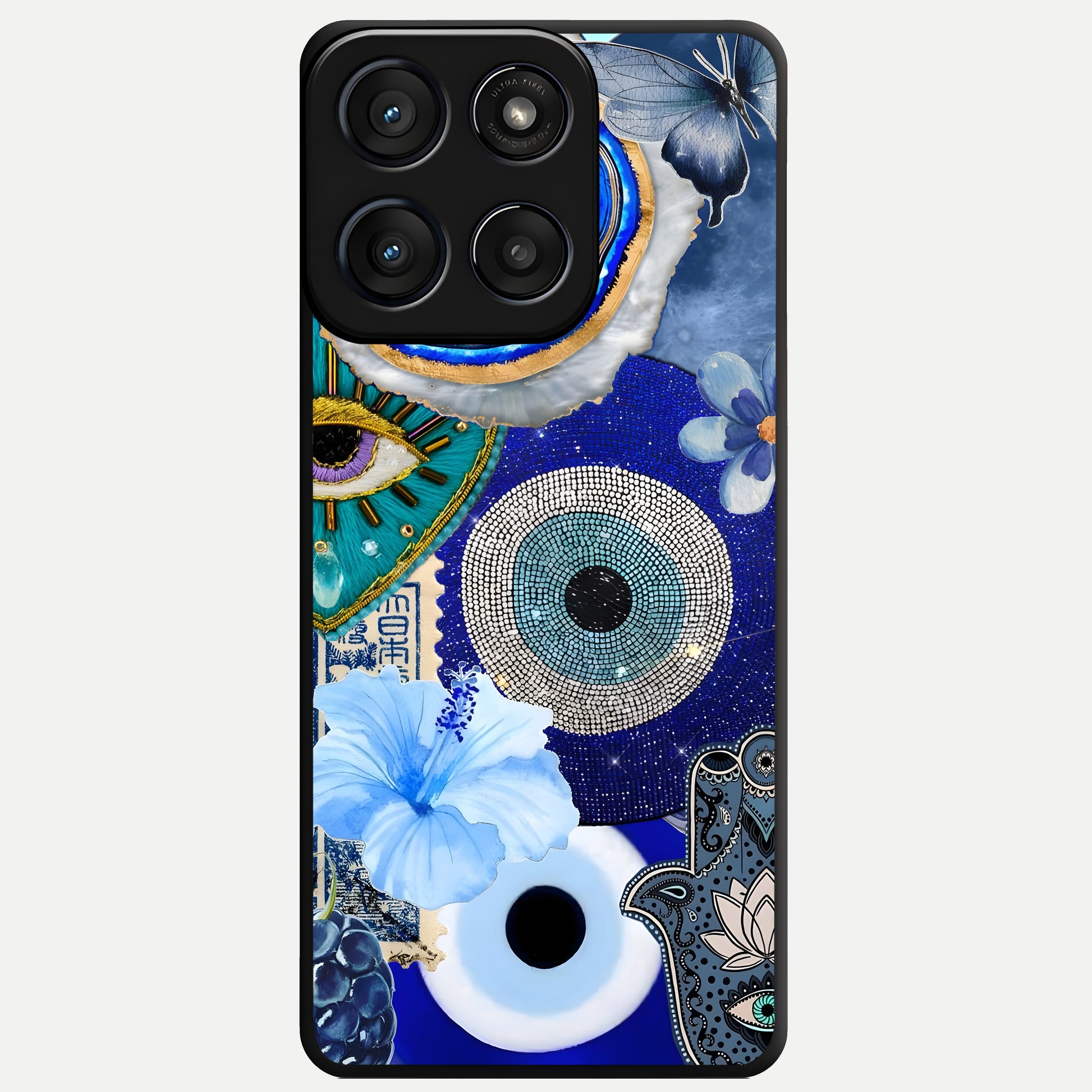  Celestial Blue Vision Glass Case For Moto Edge 60 Fusion back cover – full design glossy printed glass finish