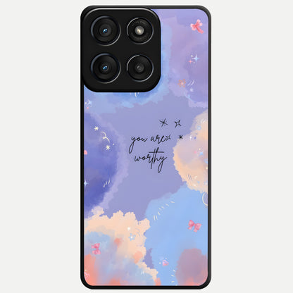  Celestial Cloud Magic Glass Case For Moto Edge 60 Fusion back cover – full design glossy printed glass finish