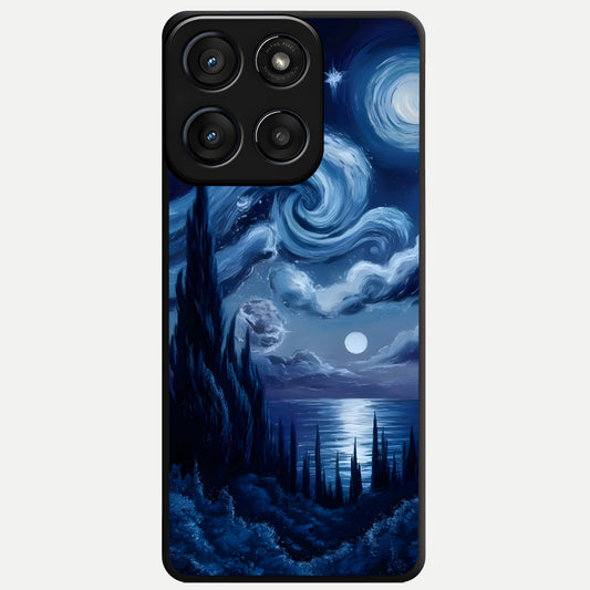  Celestial Dream Van Gogh Glass Case For Moto Edge 60 Fusion back cover – full design glossy printed glass finish