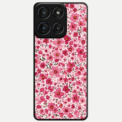  Cherry Blossom Charm Glass Case For Moto Edge 60 Fusion back cover – full design glossy printed glass finish