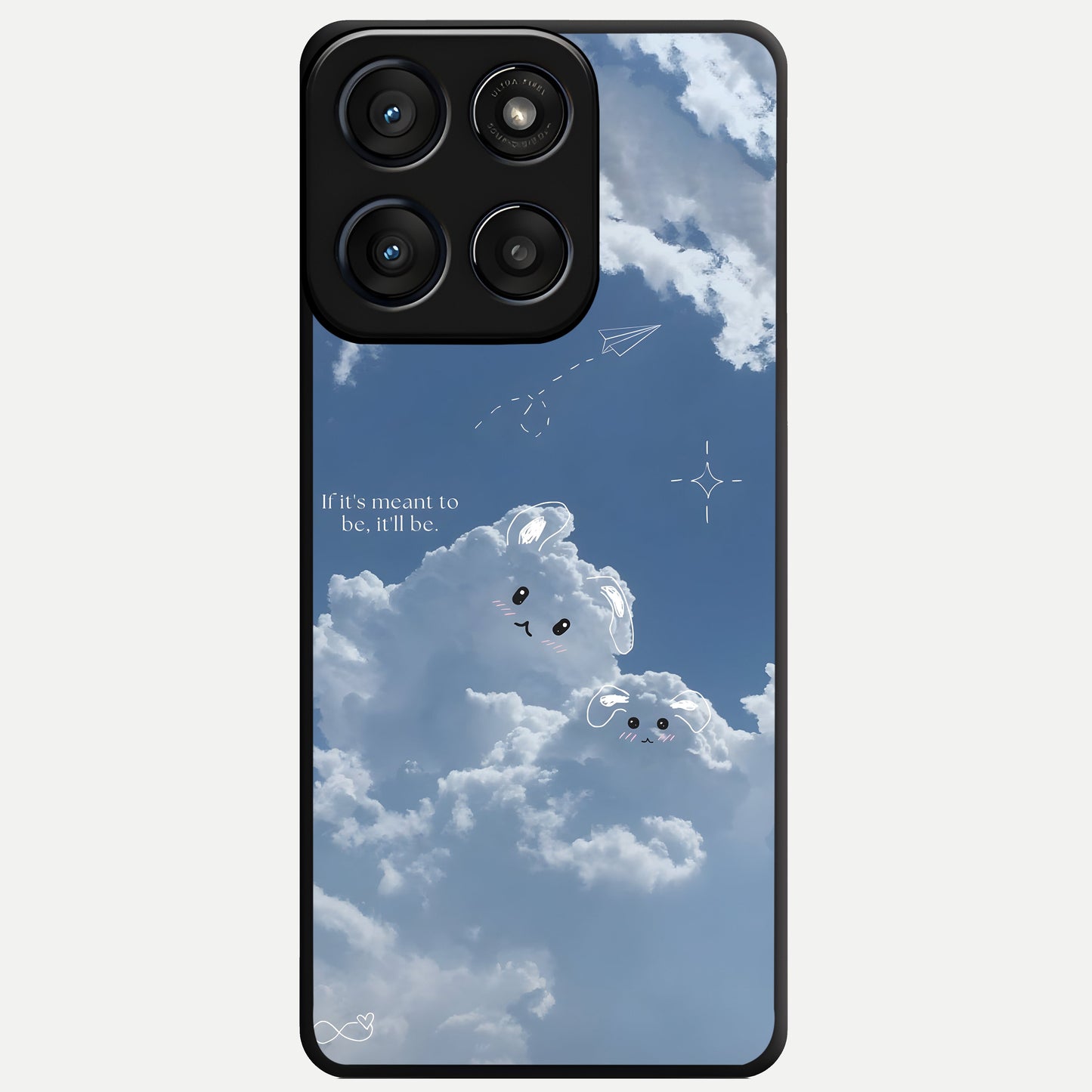  Cloud Bunny Dreams Glass Case For Moto Edge 60 Fusion back cover – full design glossy printed glass finish