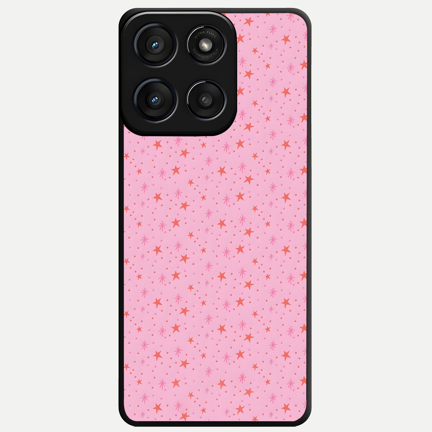 Cosmic Pink Sparkle Glass Case For Moto Edge 60 Fusion back cover – full design glossy printed glass finish