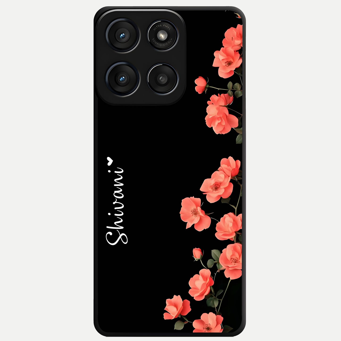  Crimson Bloom Grace Custom Name Glass Case For Moto Edge 60 Fusion back cover – full design glossy printed glass finish