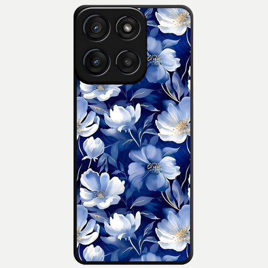  Cute Floral Patterns Glass Case For Moto Edge 60 Fusion back cover – full design glossy printed glass finish
