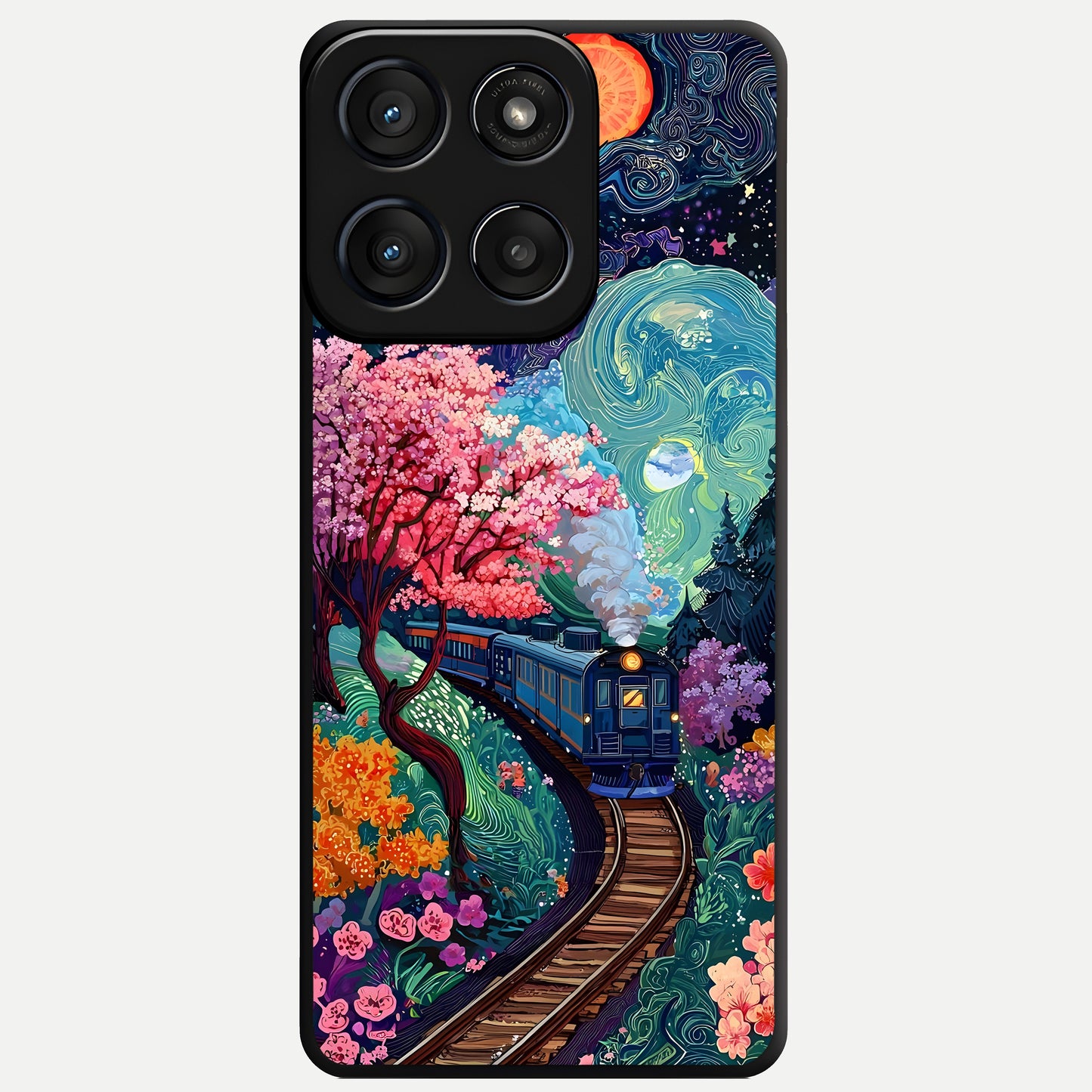 Digital Art Glass Case For Moto Edge 60 Fusion back cover – full design glossy printed glass finish