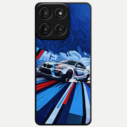  Drift Power Rush Glass Case For Moto Edge 60 Fusion back cover – full design glossy printed glass finish