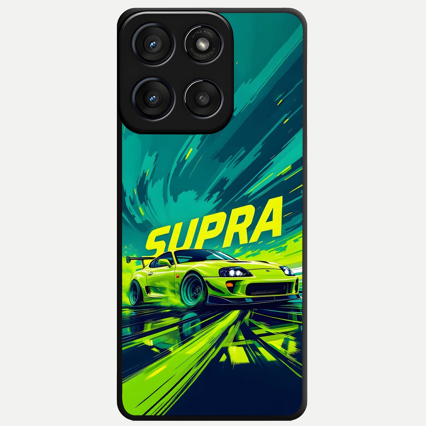  Electric Supra Thunder Glass Case For Moto Edge 60 Fusion back cover – full design glossy printed glass finish