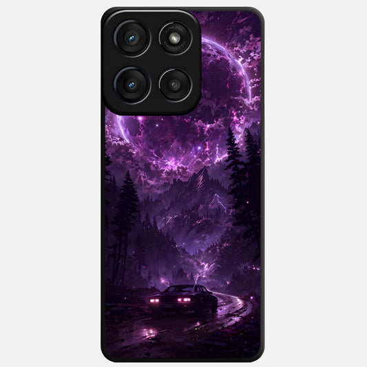  Eternal Cosmic Drive Glass Case For Moto Edge 60 Fusion back cover – full design glossy printed glass finish