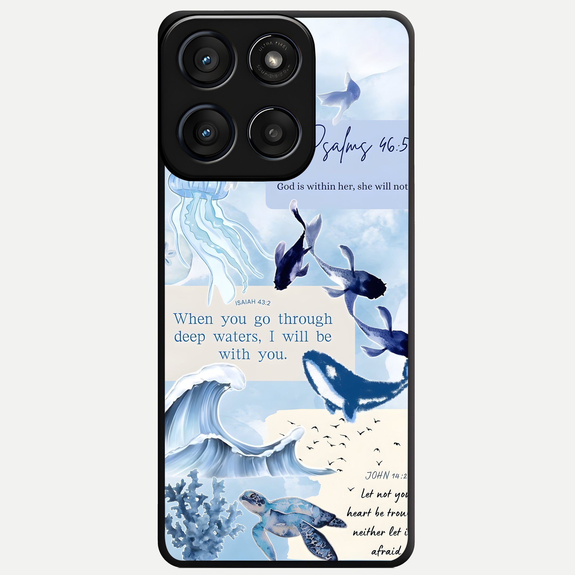  Faithful Ocean Promise Glass Case For Moto Edge 60 Fusion back cover – full design glossy printed glass finish