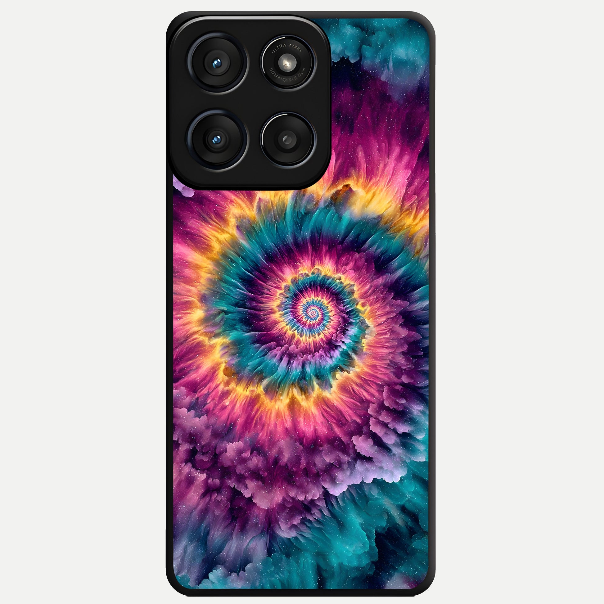  Galactic Spiral Burst Glass Case For Moto Edge 60 Fusion back cover – full design glossy printed glass finish