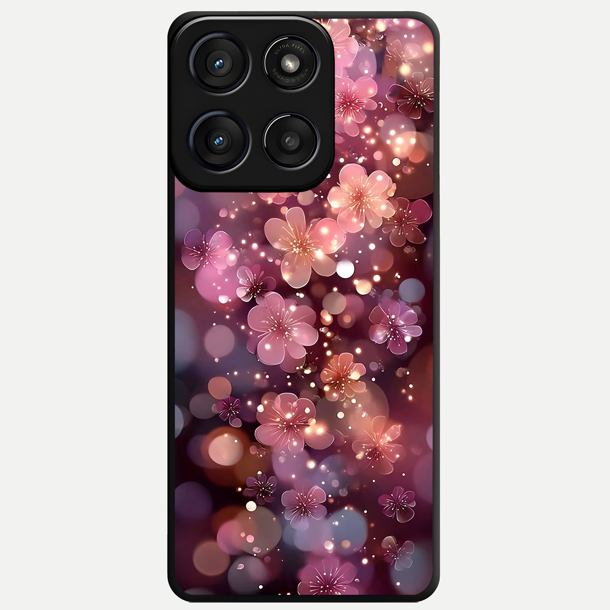  Glowing Petal Bliss Glass Case For Moto Edge 60 Fusion back cover – full design glossy printed glass finish
