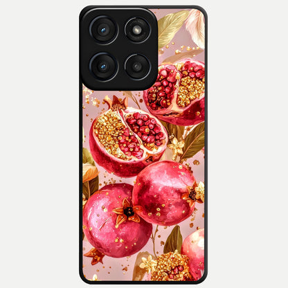  Golden Bloom Glow Glass Case For Moto Edge 60 Fusion back cover – full design glossy printed glass finish