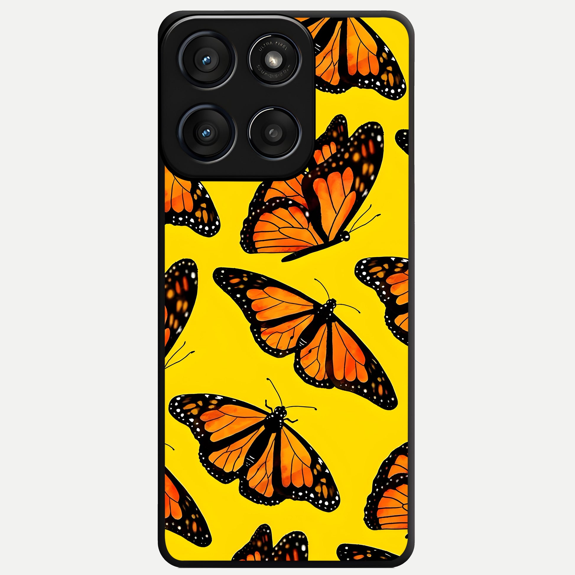  Golden Wing Flight Glass Case For Moto Edge 60 Fusion back cover – full design glossy printed glass finish