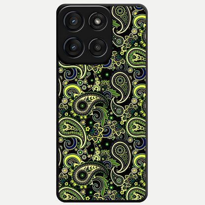 Green Lemon Glass Case For Moto Edge 60 Fusion back cover – full design glossy printed glass finish