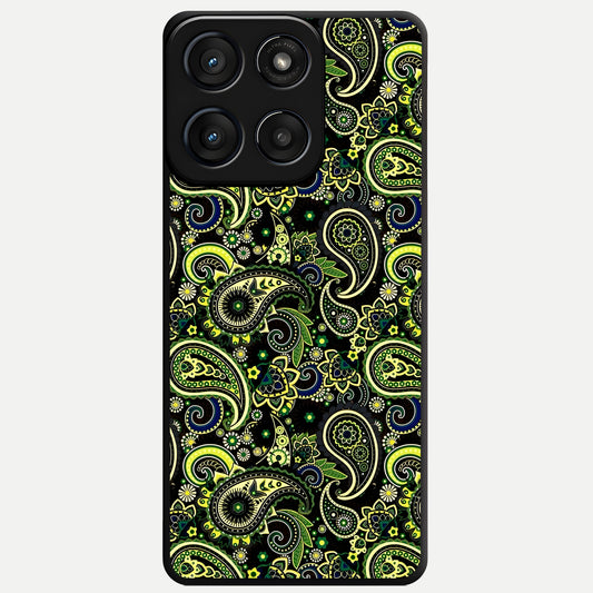  Green Lemon Glass Case For Moto Edge 60 Fusion back cover – full design glossy printed glass finish