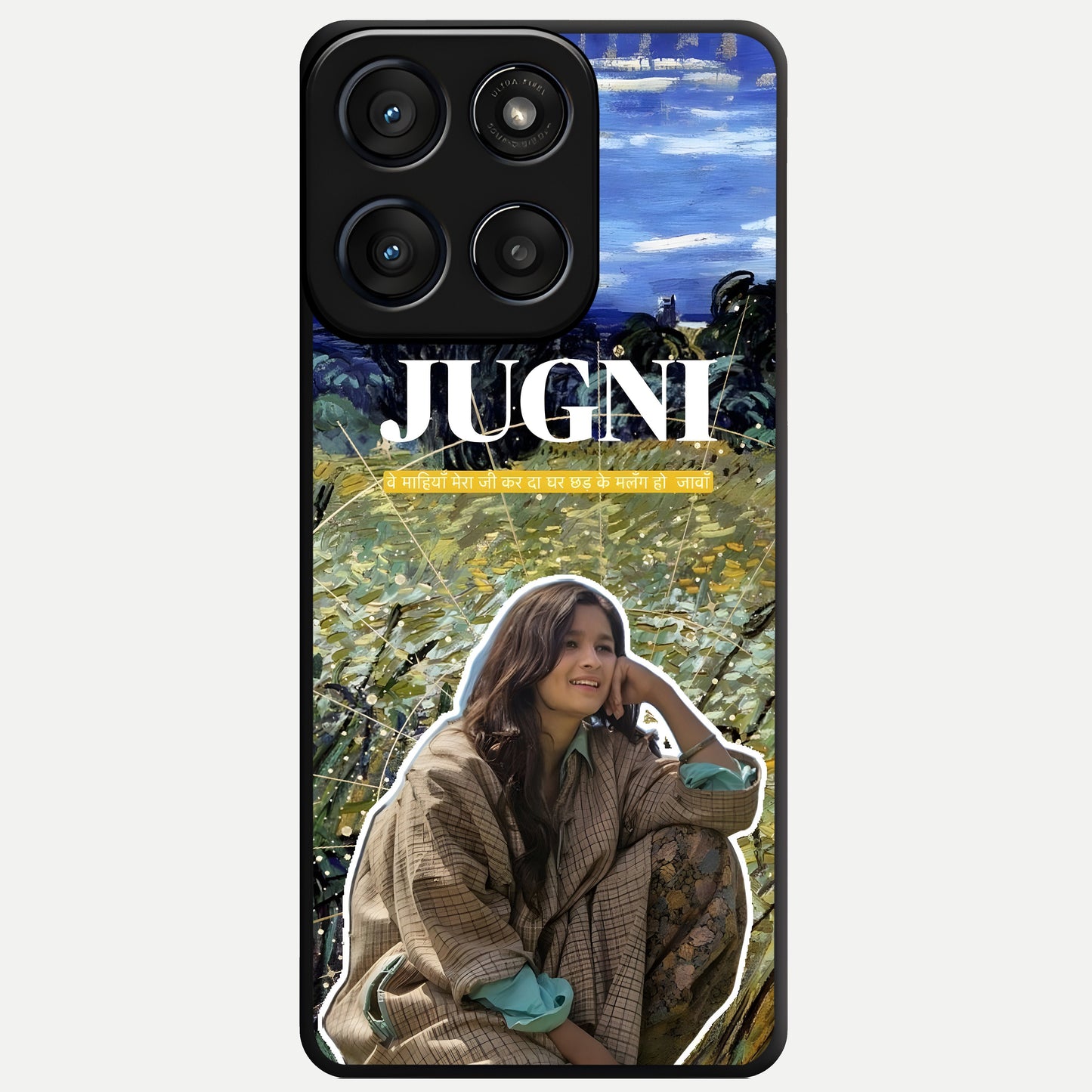  Jugni Soul Vibes Glass Case For Moto Edge 60 Fusion back cover – full design glossy printed glass finish